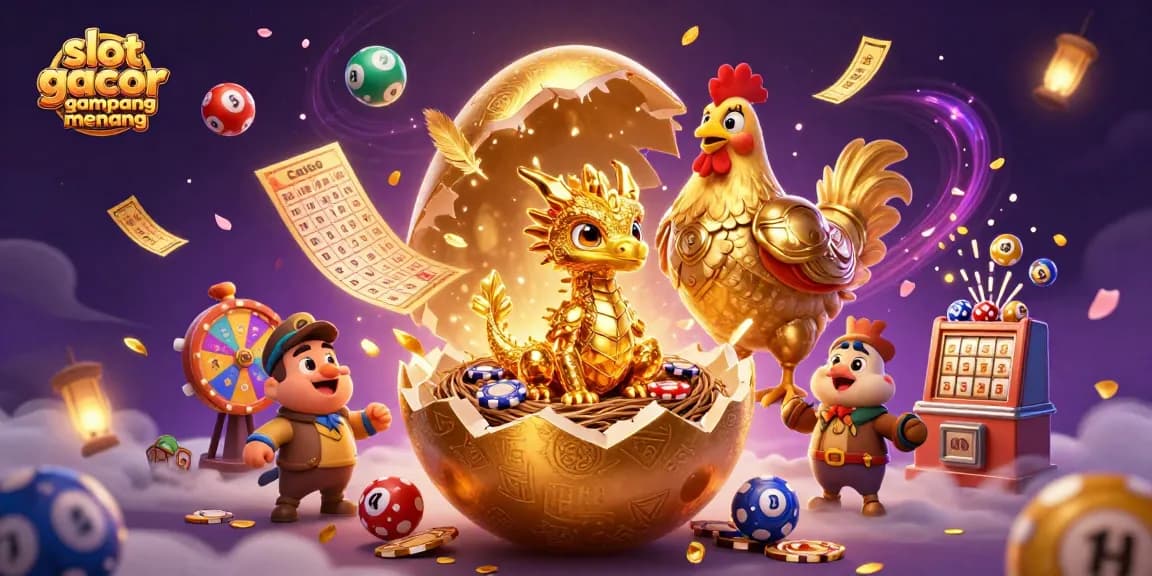 Engage with slot gacor gampang menang as the golden dragon emerges from a dazzling casino scene.