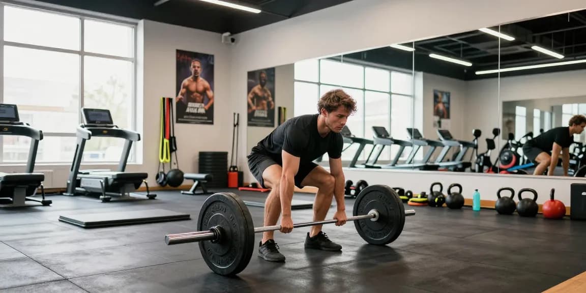 Strong athlete training with Driada Shop equipment in modern gym
