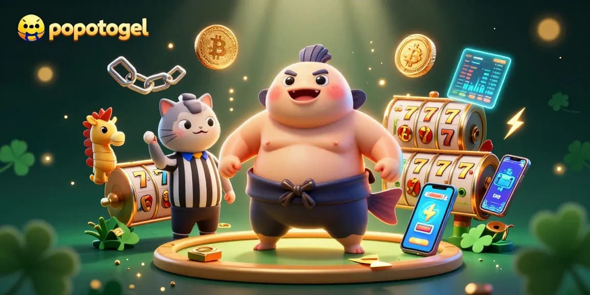 Engage with exciting popotogel slot games amidst a lively underwater casino scene.