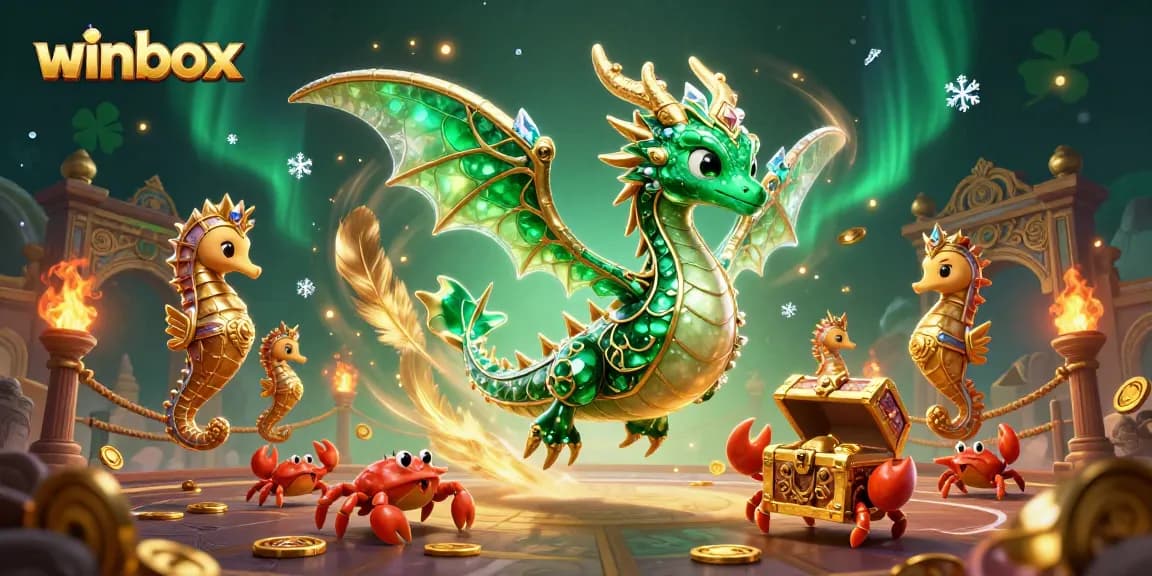 Play winbox at our engaging casino platform featuring emerald sea dragons and exciting gaming elements.