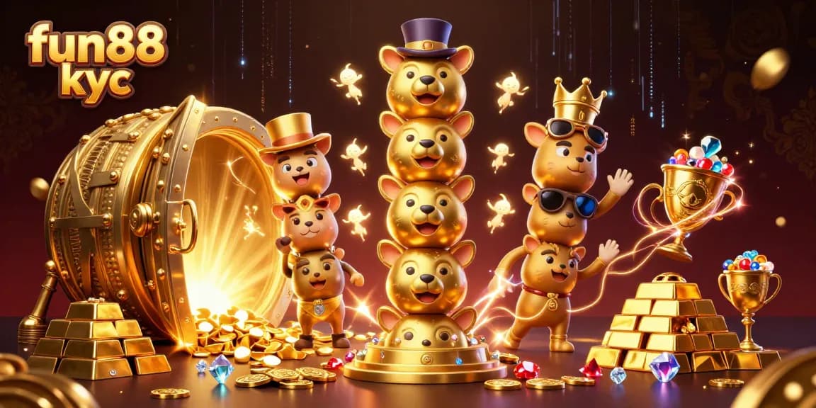 Trải nghiệm cá cược hấp dẫn với fun88 kyc, vàng và đá quý tỏa sáng xung quanh.
