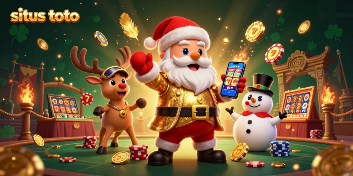 Experience thrilling gameplay with situs toto as Santa and friends celebrate jackpots!