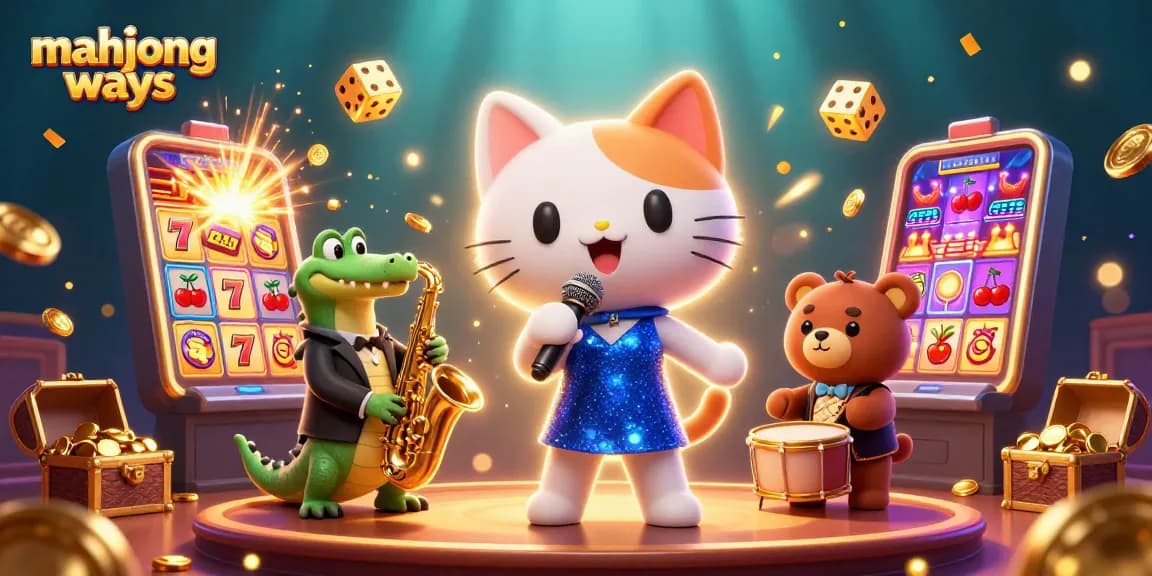 Experience mahjong ways action with vibrant characters and casino elements bursting with excitement.