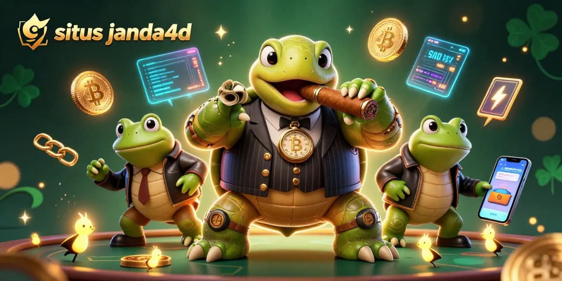 Permainan seru di situs janda4d dengan karakter kartun yang menarik dan elemen kasino yang mendebarkan.