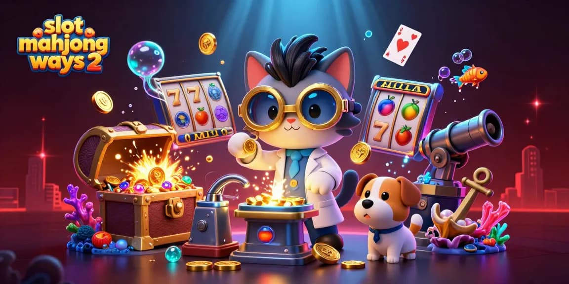Spin the slot mahjong ways 2 with colorful gems and exciting jackpots in this vibrant 3D illustration.