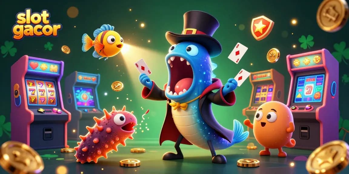 Experience thrilling slot gacor action with our vibrant 3D casino illustration full of excitement.