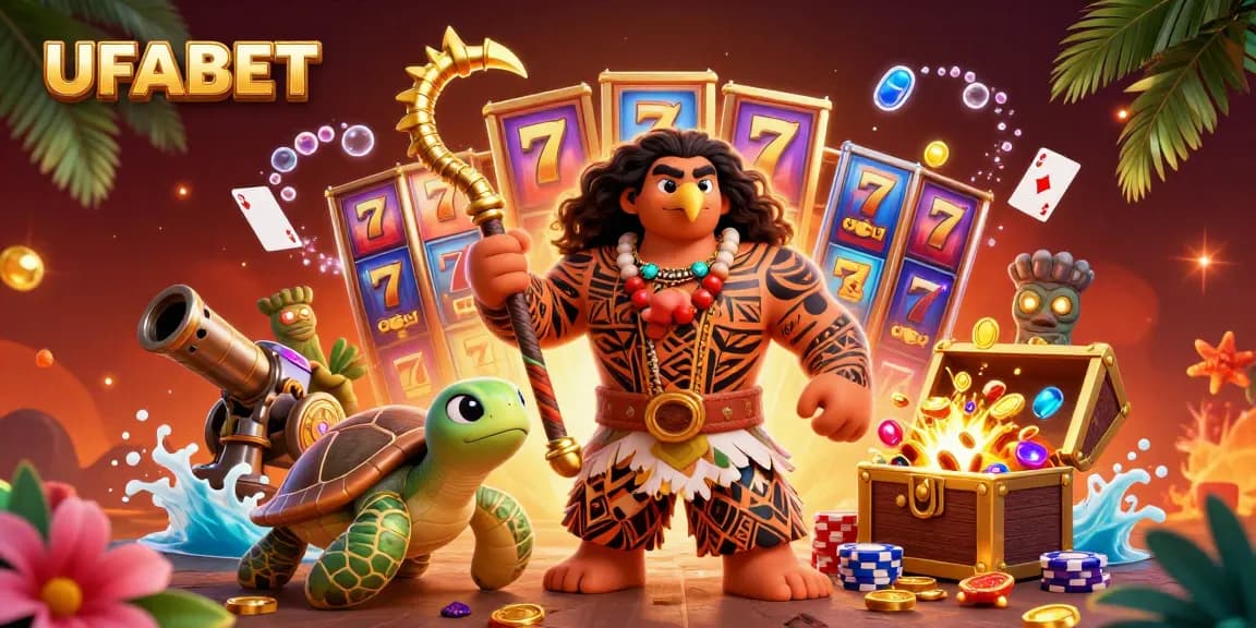 Bet on UFABET with vibrant slot reels exploding with gold coins in a dynamic casino scene.