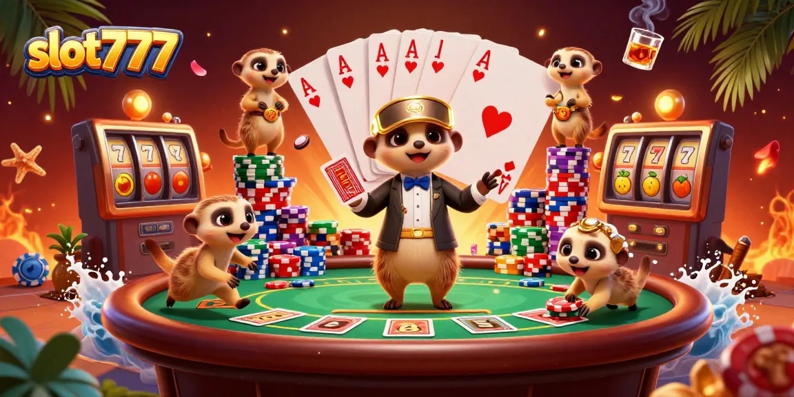 Experience sizzling slot777 action with lively meerkats in an exciting casino scene.