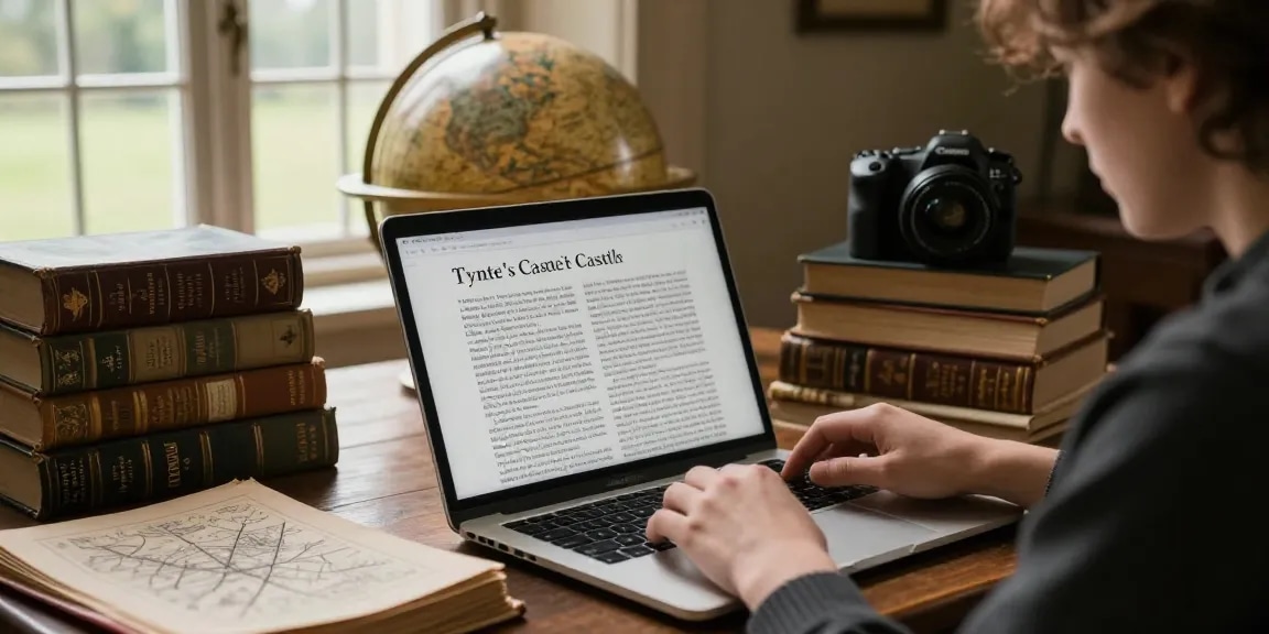 Discover rich history at https://tyntescastle.com with a reader engaging in captivating historical content.