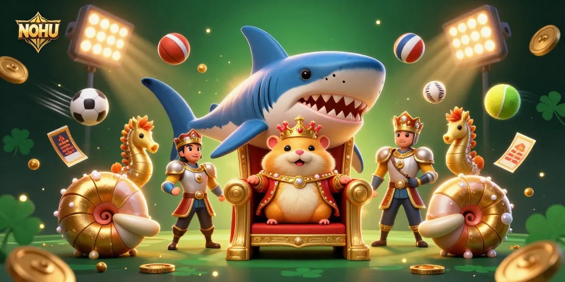 NOHU embraces a thrilling sports betting scene with dynamic elements and vibrant casino energy.
