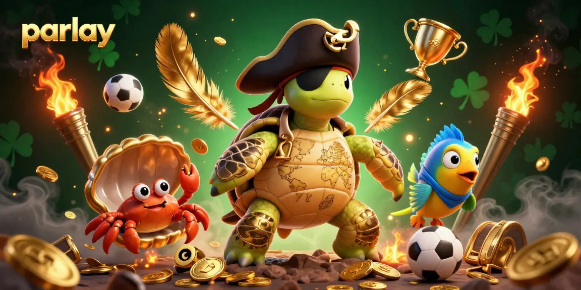 Experience the excitement of parlay betting with vibrant characters and dynamic sports elements in this illustration.
