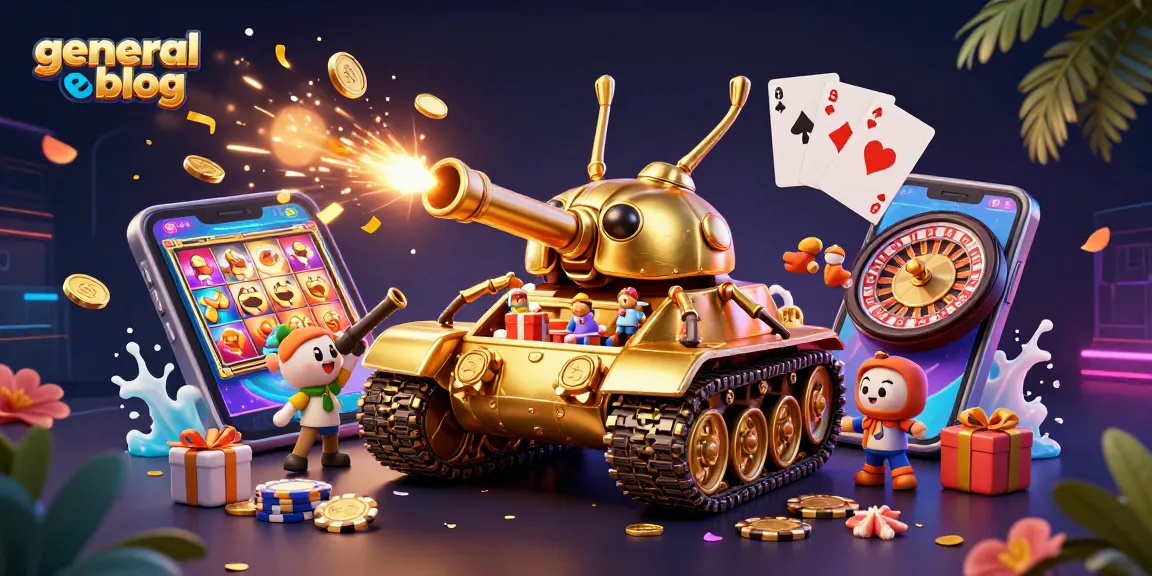 Engaging scene from a general blog showcasing a casino-themed golden beetle tank with vibrant game elements.