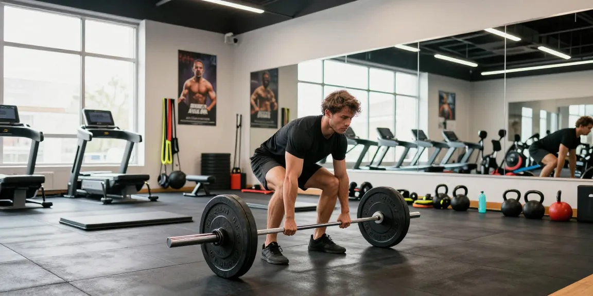 Strong athlete training with Driada Shop equipment in modern gym