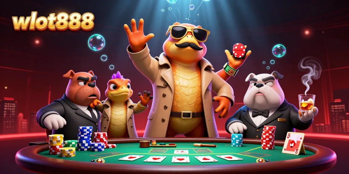 Memainkan game wslot888 dengan tiga raptor berpura-pura dalam jas sedang mencoba memasuki lounge VIP kasino.