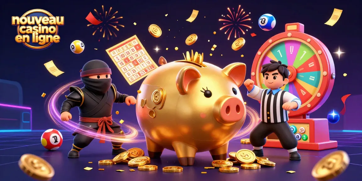 Jouez à nouveau casino en ligne avec ce sumo et un ninja, entourés de jeux animés.