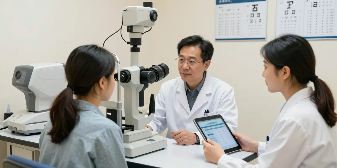 Eye care consultation at SNU Eye Clinic focusing on icl 医療費控除 計算 in a professional setting.