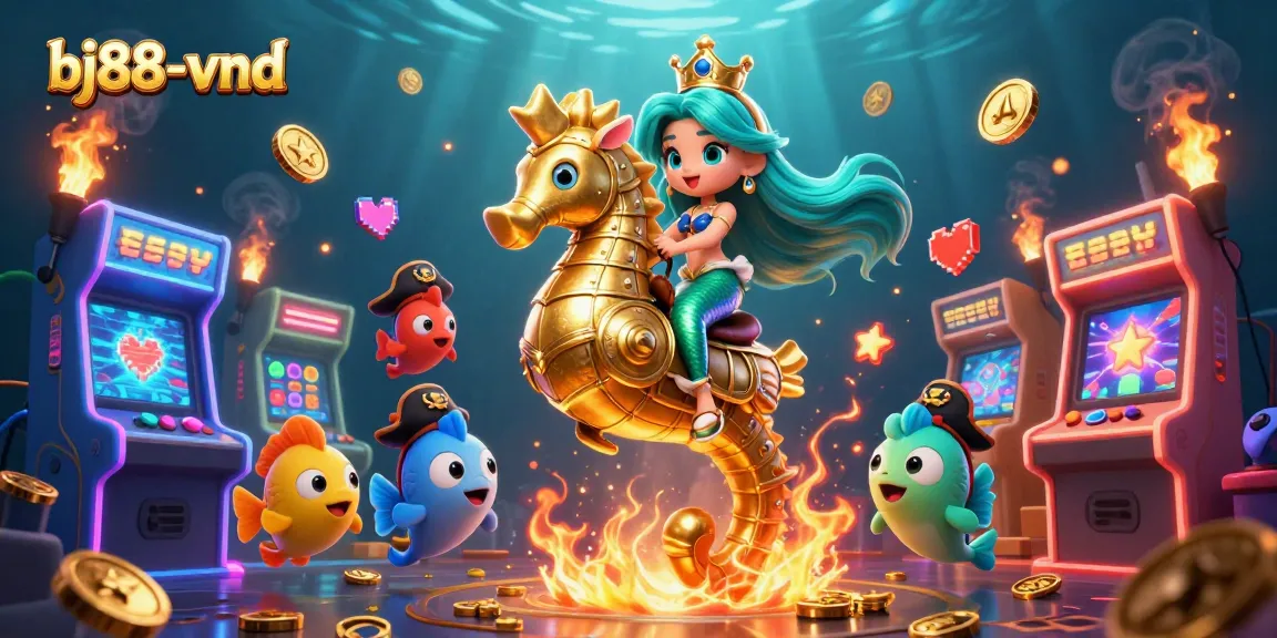 Join the excitement at bj88-vnd with this vibrant mermaid princess and seahorse casino adventure!