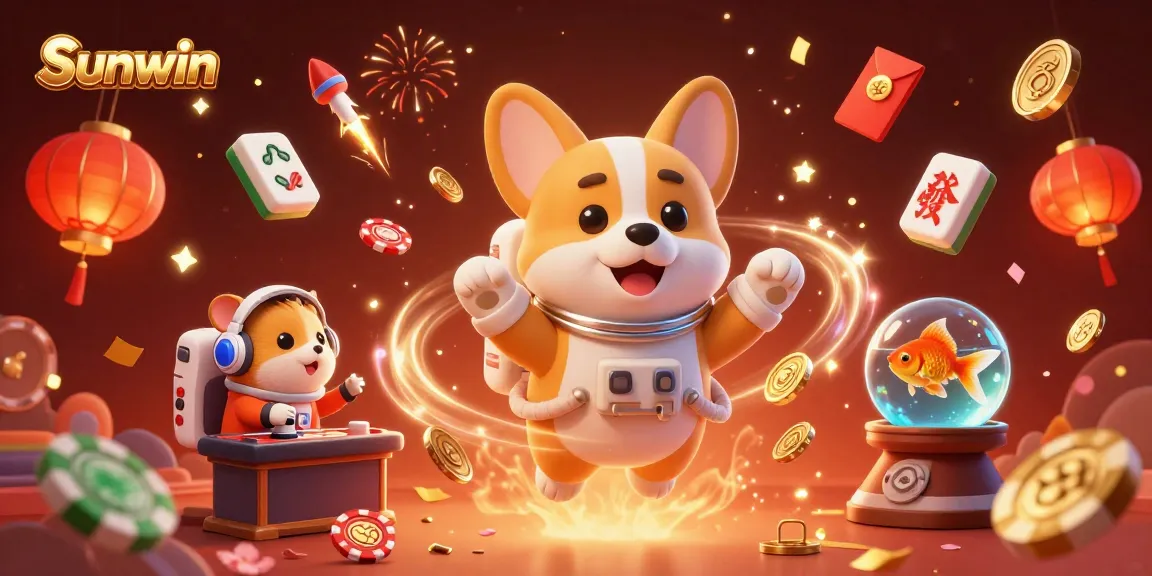 Engage with Sunwin's dynamic space casino illustration showcasing excitement and winning potential.