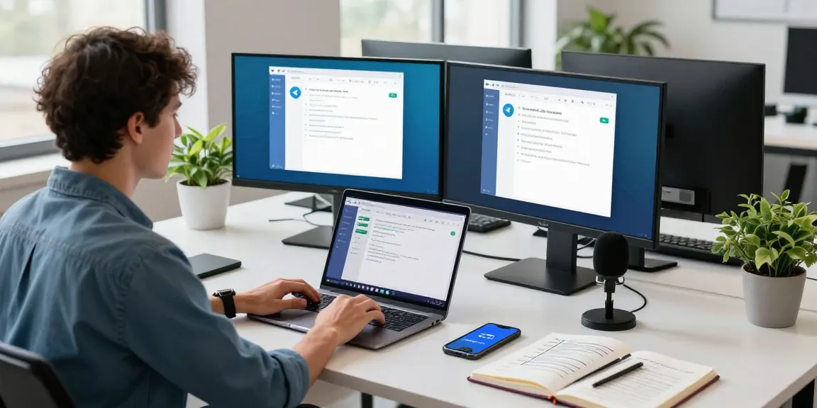 Seamless collaboration on 纸飞机中文版 in a modern tech workspace with multiple screens.