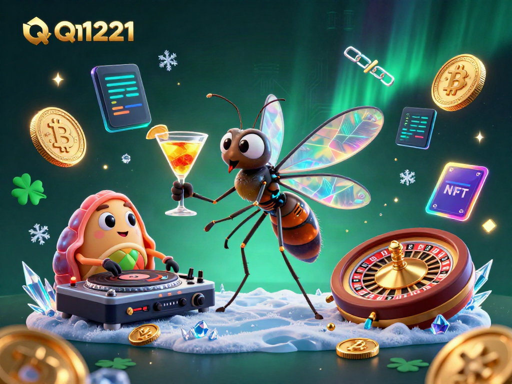 Experience the vibrant QQ1221 casino scene with unique characters and dazzling casino elements.