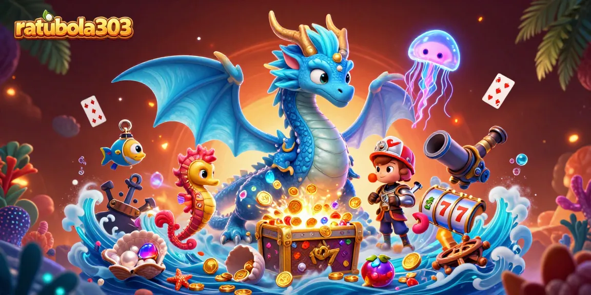 Rasakan keseruan bermain slot di ratubola303 dengan dragonocean berkilau dan harta karun!