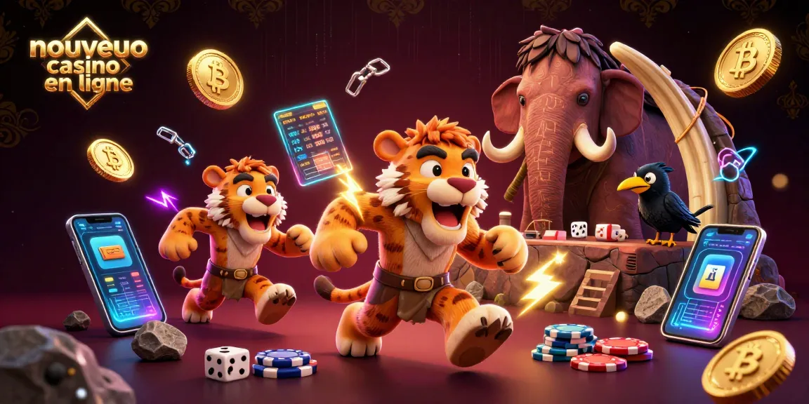 Jouez au nouveau casino en ligne avec des personnages animés en pleine action, affichant des éléments de jeux captivants.