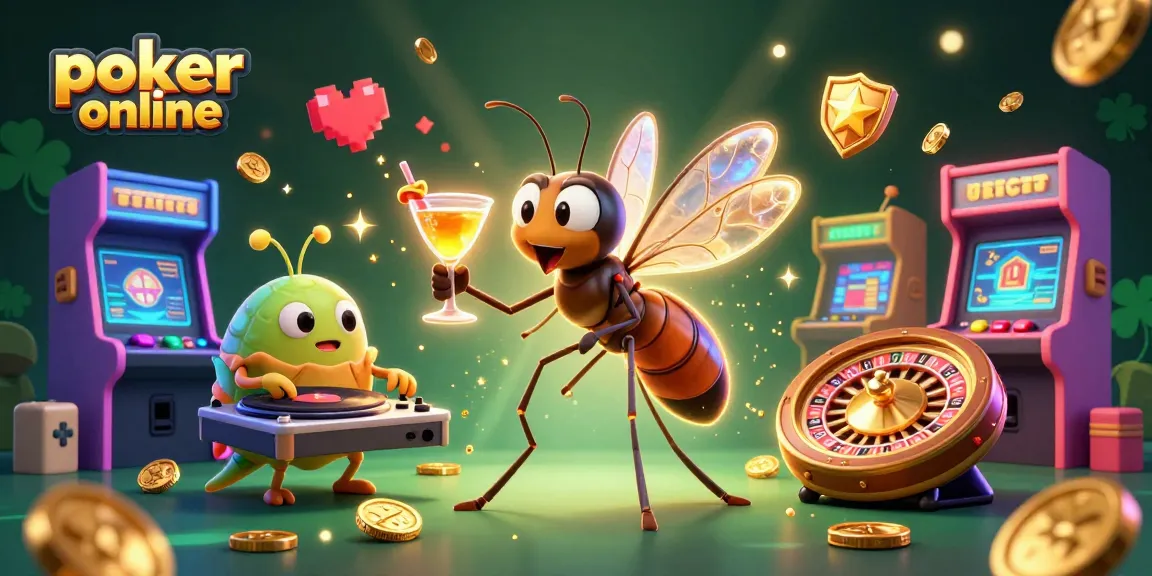 Jouez au poker en ligne grâce à un avatar inspirant, profitant d'un cocktail doré au cœur d'un monde bonus animé.