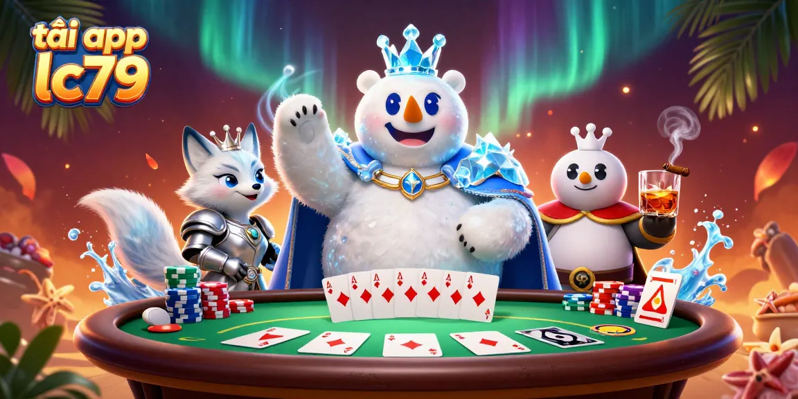 Trải nghiệm tải app lc79 với hình ảnh hoạt hình 3D đầy chi tiết về trò chơi poker tại LC79.