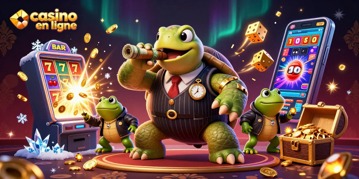 Vivez l'excitation des jeux de casino en ligne avec une illustration animée de personnages captivants.