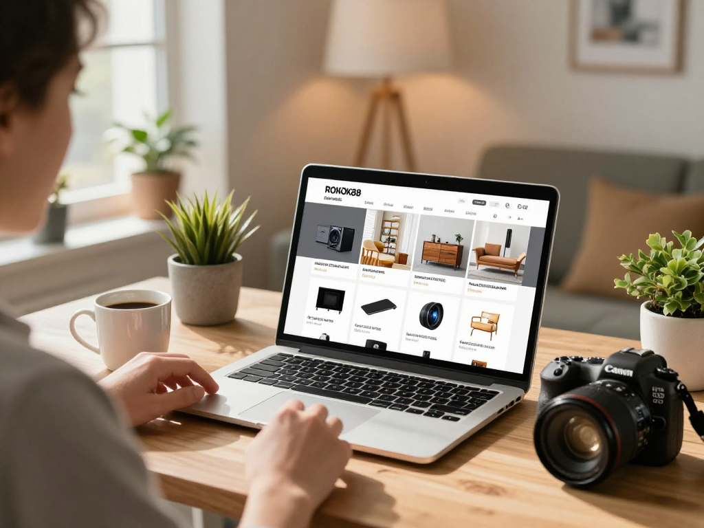 Explore quality second-hand items on ROKOK88 login platform while enjoying a cozy workspace.