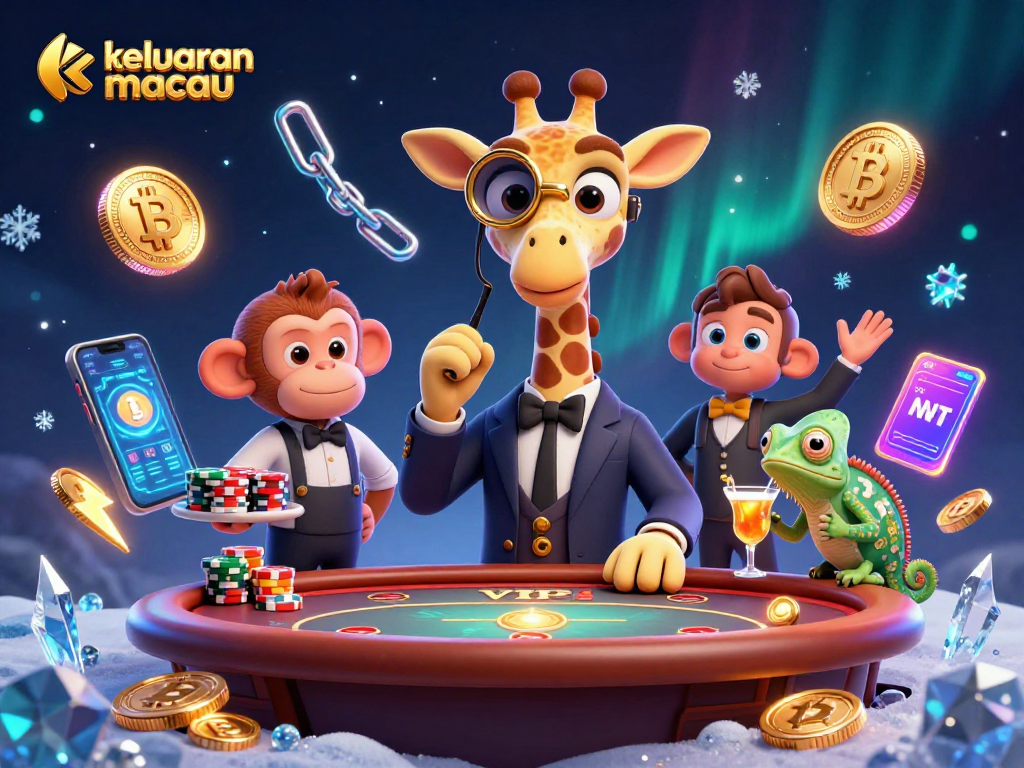 Bet on keluaran macau with vibrant casino characters and dynamic gaming elements in a colorful scene.