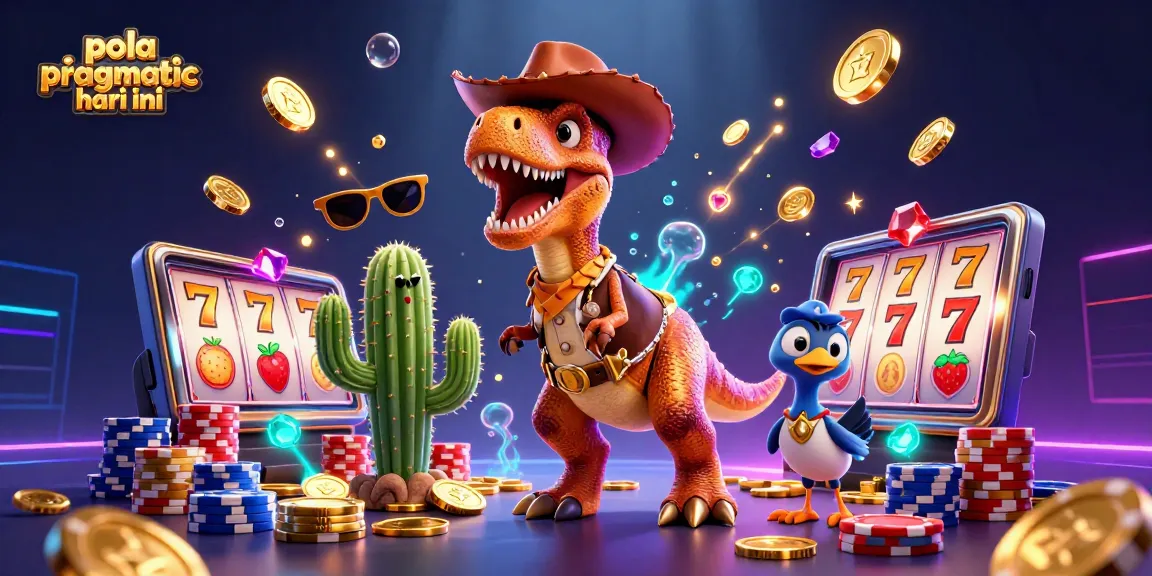 Experience the excitement of pola pragmatic hari ini with 3D cartoon characters in a vibrant casino scene.