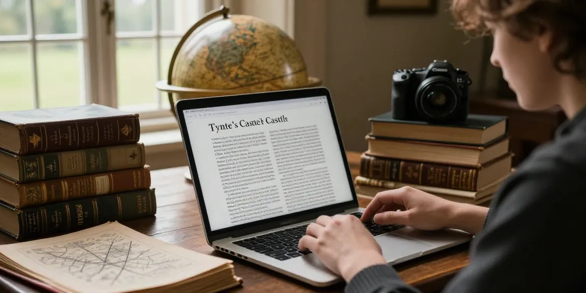 Discover rich history at https://tyntescastle.com with a reader engaging in captivating historical content.