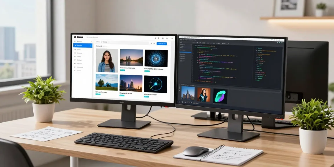 AI image detector in a modern workspace showing free ai image detector interface and image analysis