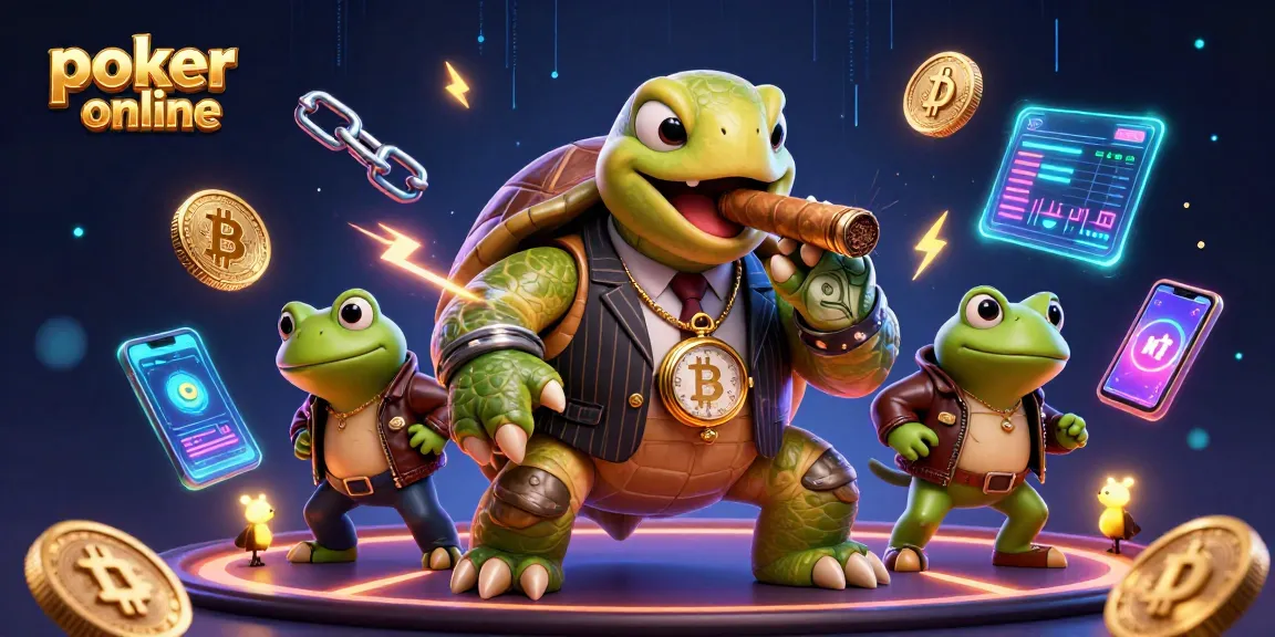 Profitez des sensations du poker en ligne avec cette scène dynamique remplie de personnages fascinants et d'éléments de jeu captivants.