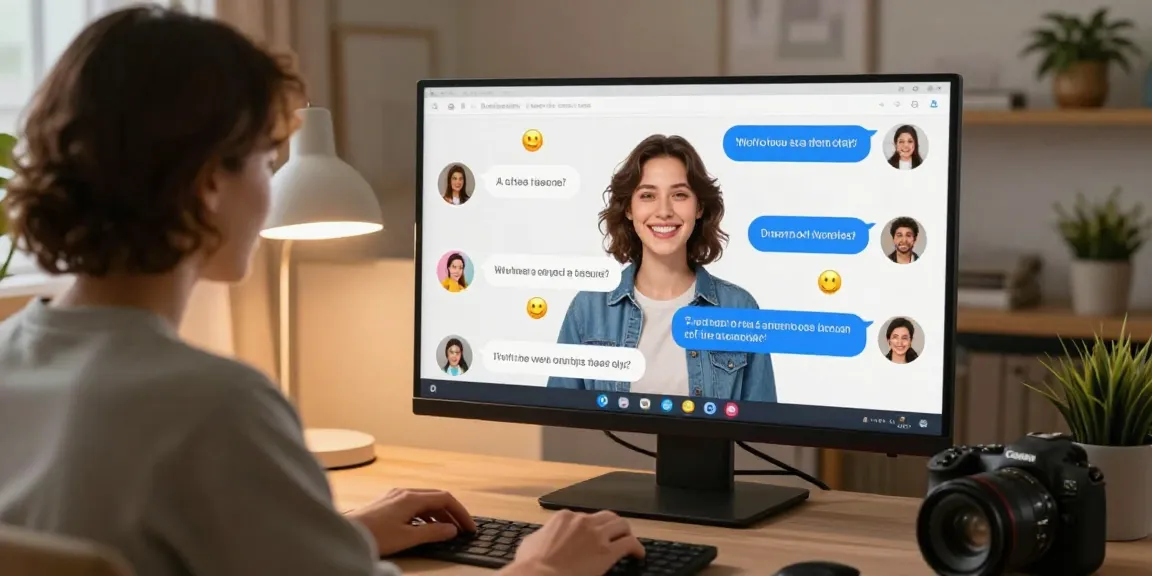 Engaging virtual chat scene showcasing free ai sex chat interactions in a cozy digital environment.