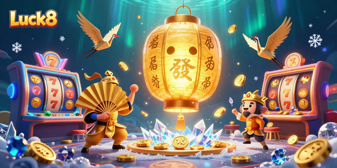 Experience thrilling moments at Luck8 with dynamic casino scenes filled with vibrant characters and sparkling elements.