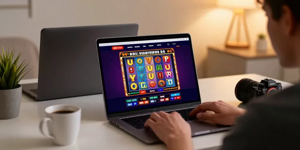 Slot server thailand: Pemain asyik menikmati permainan slot online dengan antarmuka yang ramah pengguna.
