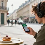 Can A Tourist Buy High THC Weed Legally Online In France? Best Guide - A traveler exploring cannabis options in a Paris café.