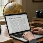 Discover rich history at https://tyntescastle.com with a reader engaging in captivating historical content.