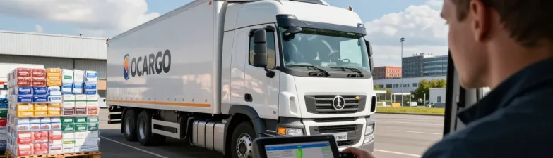 Kühltransport in Dortmund - OCARGO-Lkw prüft Temperaturkontrolle für sichere Lieferung